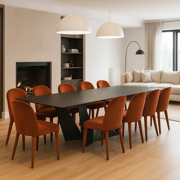 Apex : Dbl Ext Dining Table with Onasis Chairs