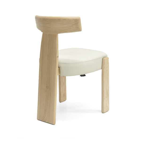 Chloe : Dining Chair Ash Frame with Lamb Leather
