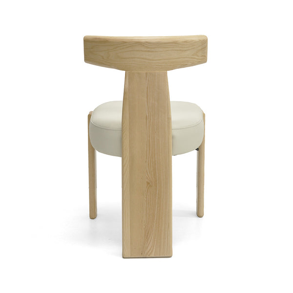 Chloe : Dining Chair Ash Frame with Lamb Leather