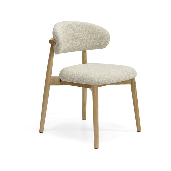 Cleo : Dining Chair Ash Frame with Canyon Fog Fabric