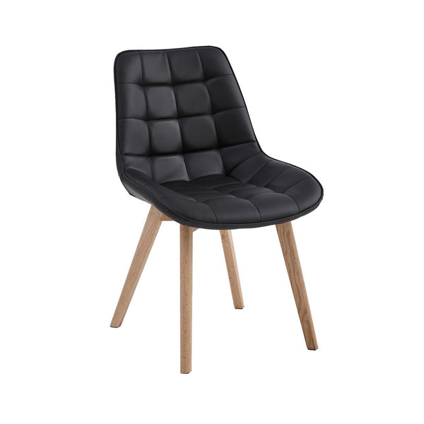 Forest : Dining Chair Natural with Black PU