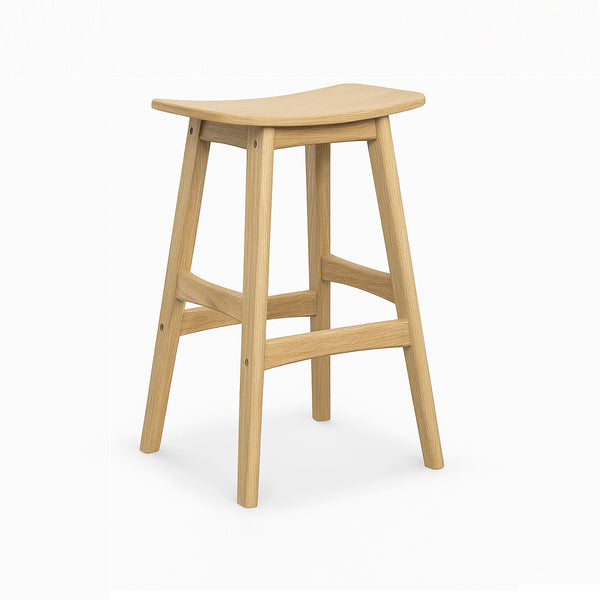 Gangnam : Bar Stool Solid Seat Natural