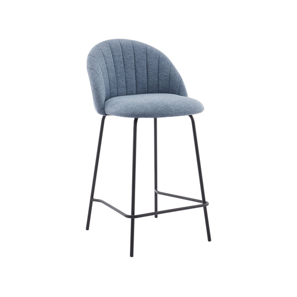 Kudu : Bar Stool Blue Fabric