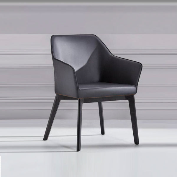 Kyam : Dining Chair Black Frame - White, Black or Grey Seat