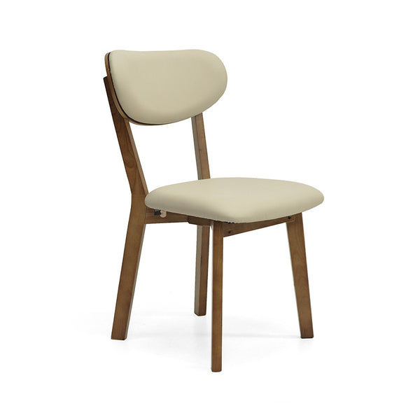 Oliver : Dining Chair Walnut Frame with Clay Leather