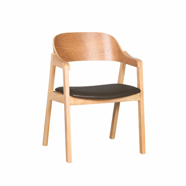 Norway : Dining Chair Upholstered Seat Natural