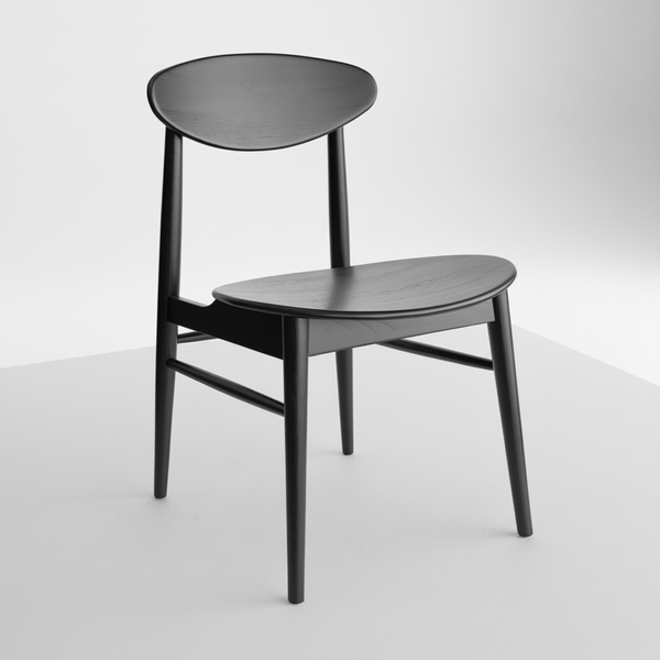 Abigale : Dining Chair in Black American Oak