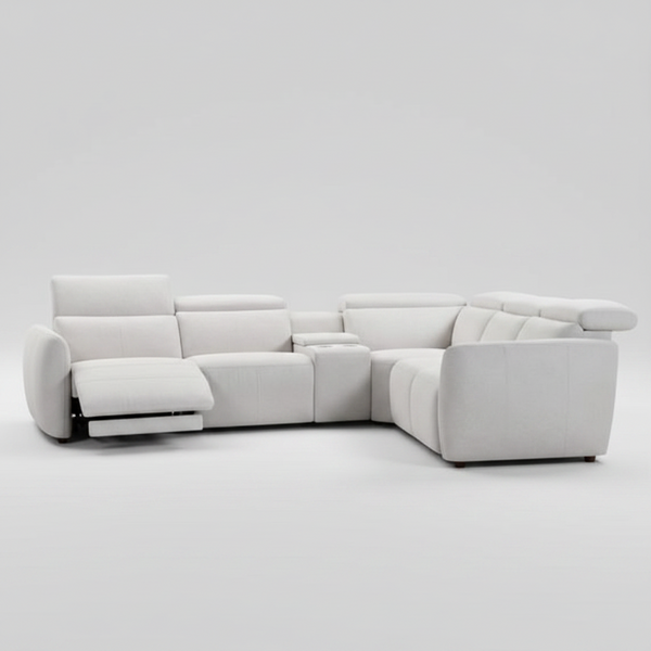 Amalfi: Modular Corner Sofa Electric Recliner in Fabric