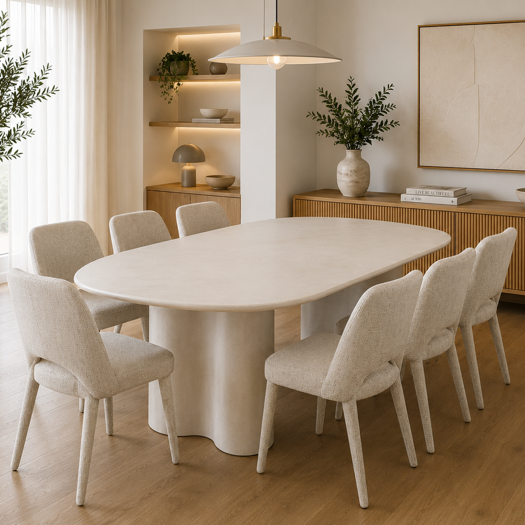Coastal : Oval Dining Table & Amphi Chairs