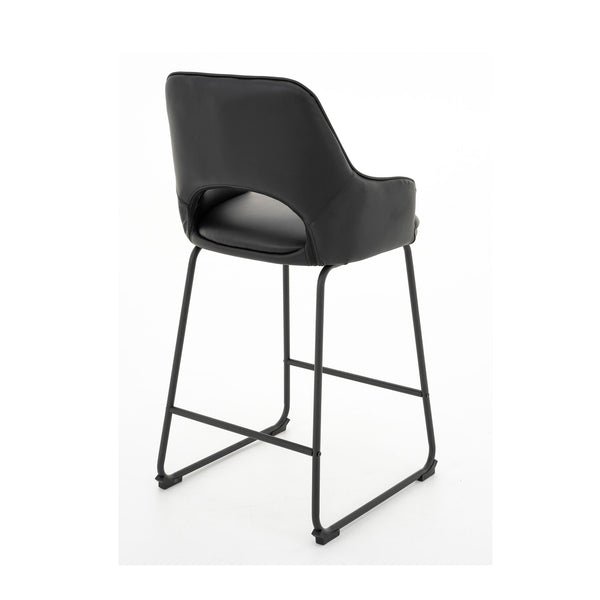 Amy : Bar Stool Black Pu