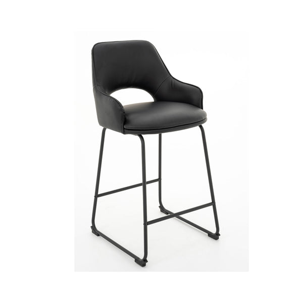 Amy : Bar Stool Black Pu