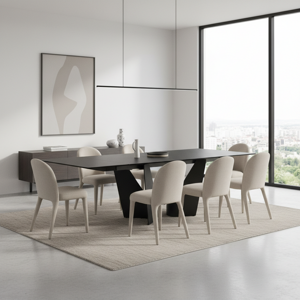 Apex : Dbl Ext Dining Table with Onasis Chairs