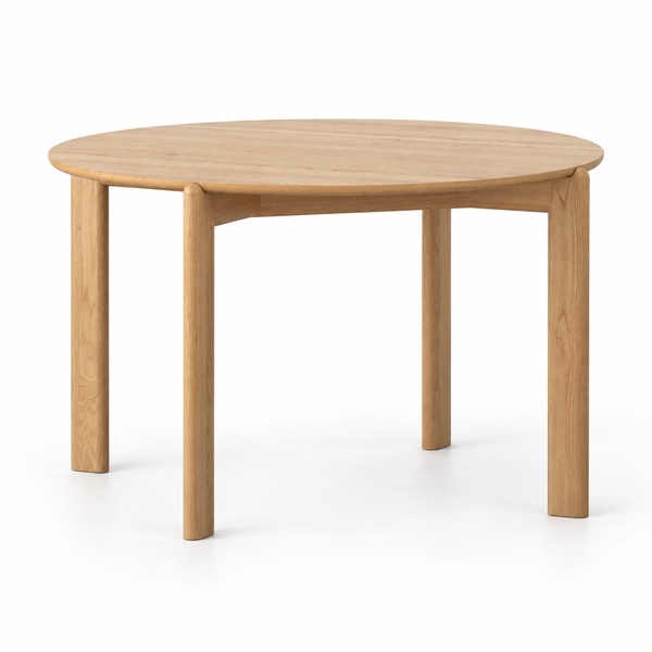 Aries : Round Dining Table American Oak Timber