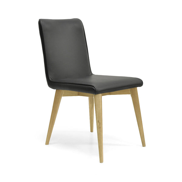 Ashland : Messmate Timber Dining Chair Black PU