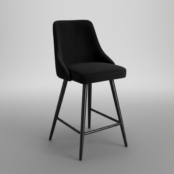 Ashley : Bar Stool in Black Velvet