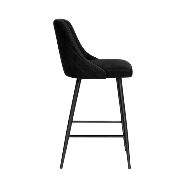 Ashley : Bar Stool in Black Velvet