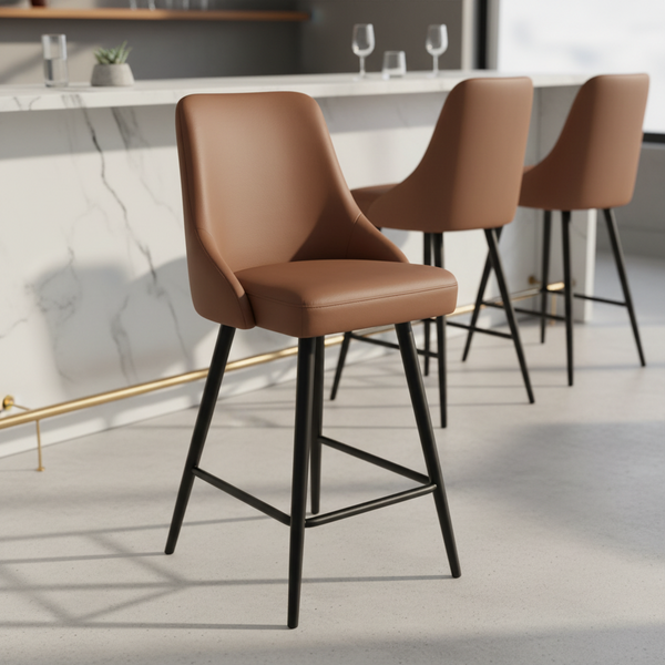 Alonzo : Bar Stool in Rust