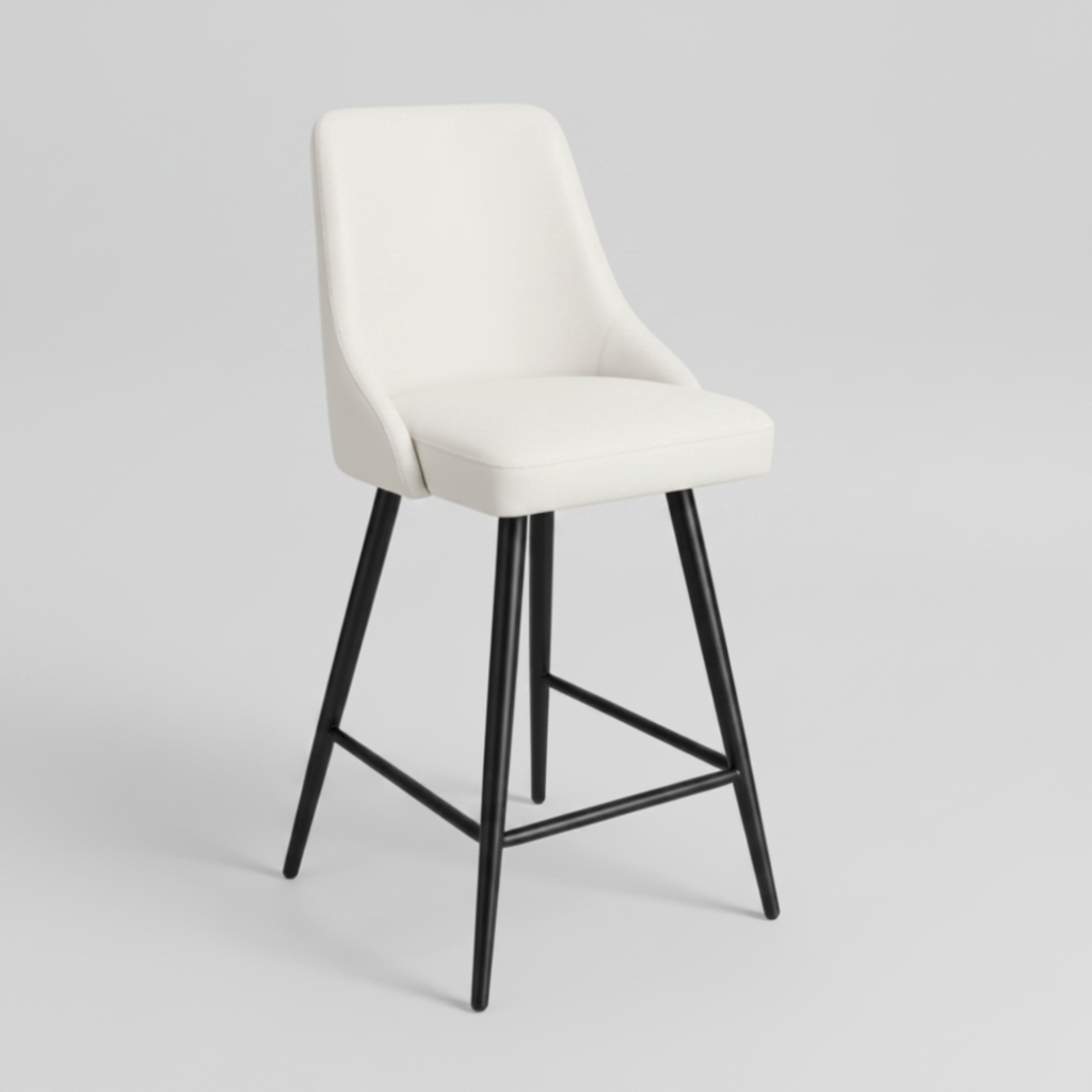 Alonzo : Bar Stool in White