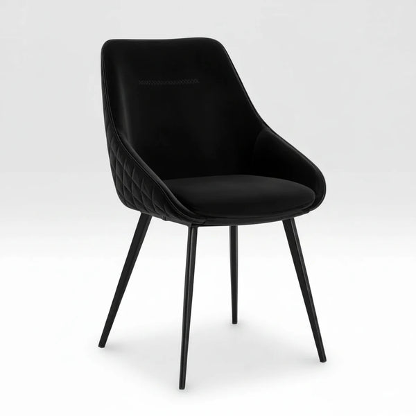 Ashley : Dining Chair in Black Velvet