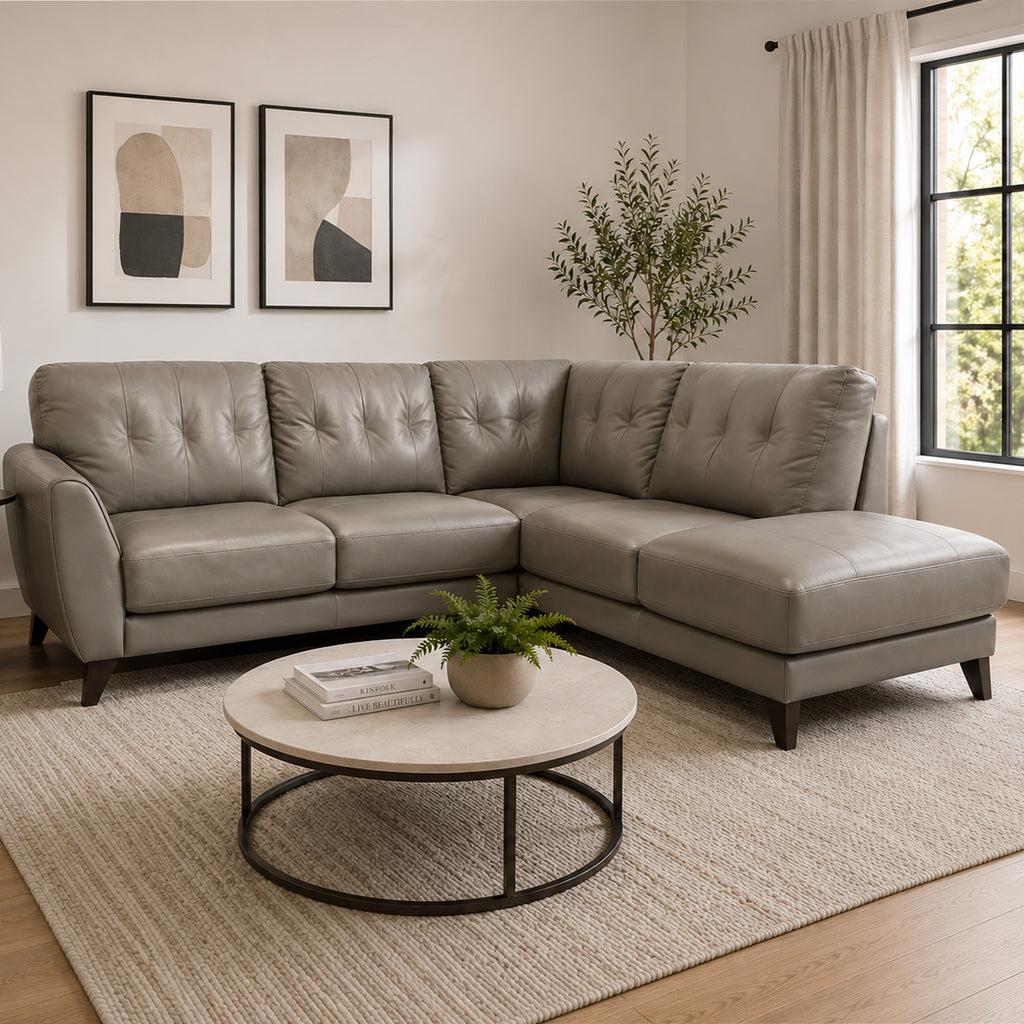 Atollo : Corner chaise sofa in Leather