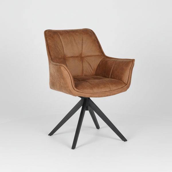 Bella : Dining Chair Swivel Cognac