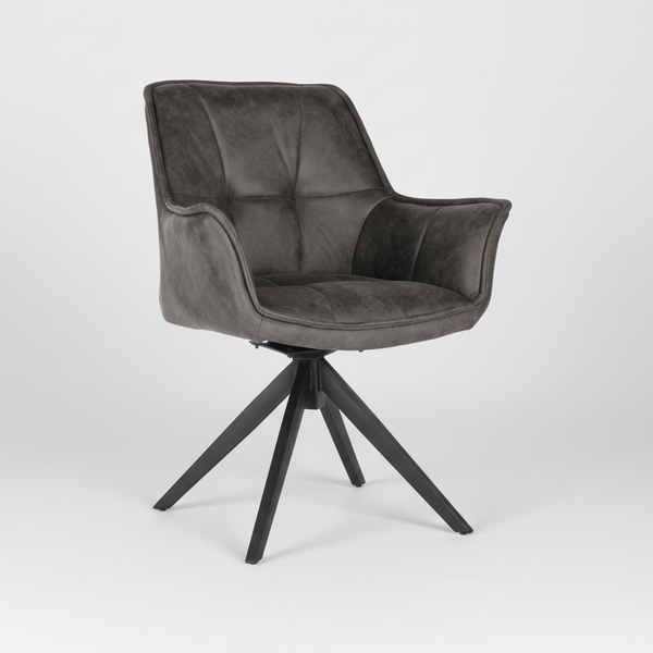 Bella : Dining Chair Swivel Grey