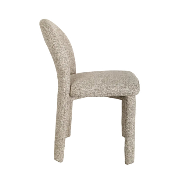 Bellini Dining Chair in Oat Fabric Side