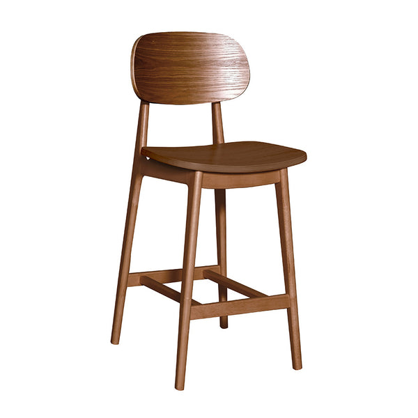 Bowi : Bar Stool Light Walnut Timber Seat