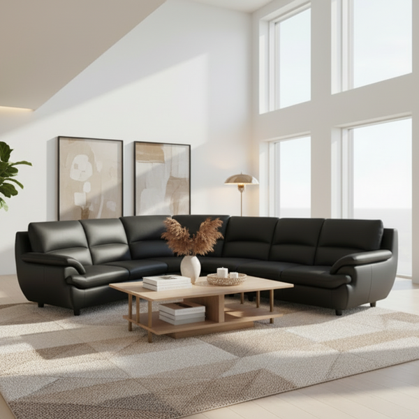 Berlin : Leather Corner Sofa