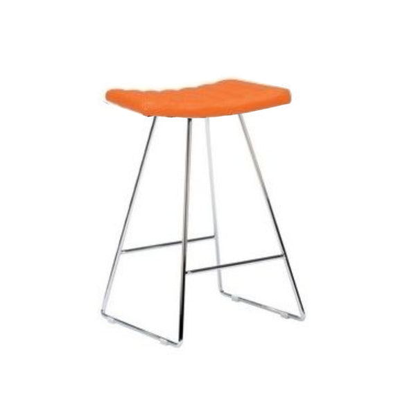 bindi bar stool orange with chrome base