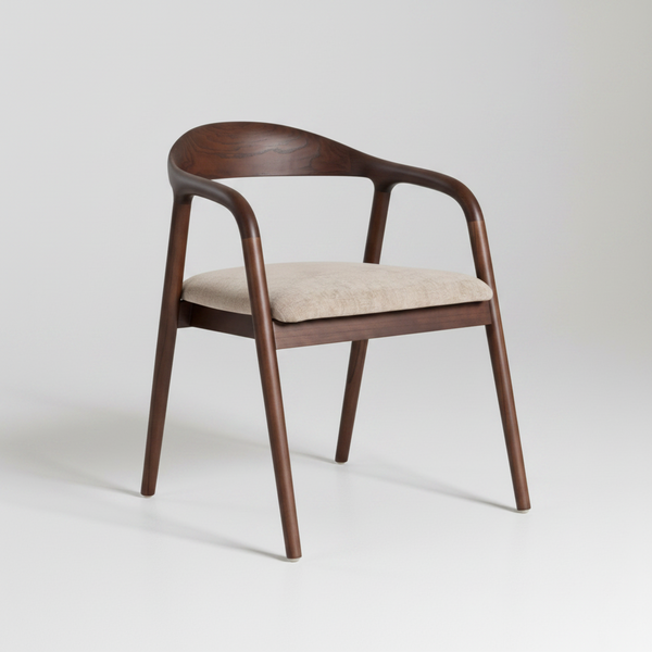 Bosino : Dining chair solid ash wood walnut
