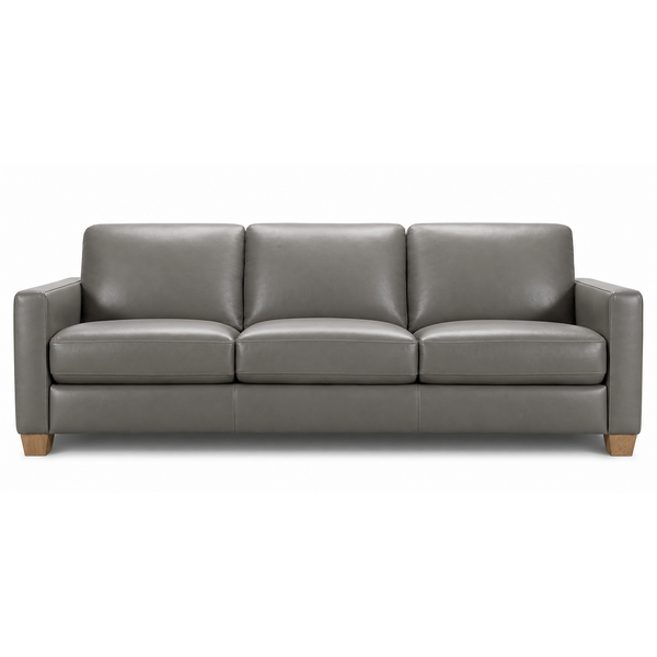 Botanic 3 Seater sofa bed in Grey Leather Memory Foam Matterss Roll Out Bed Mechanism