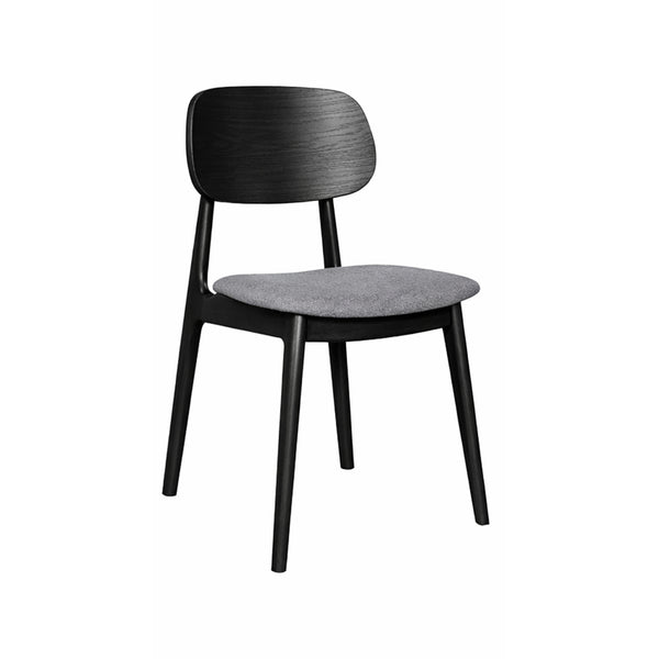 Bowi : Dining Chair Black Frame Black Pu Seat