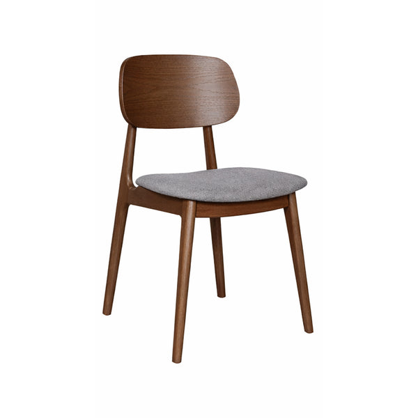Bowi : Dining Chair Light Walnut Frame Clay Seat