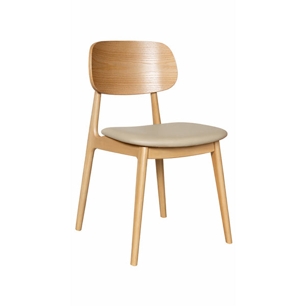 Bowi : Dining Chair Natural Frame Clay Seat