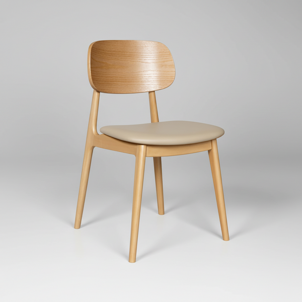 Bowi : Dining Chair Natural Frame Clay Seat