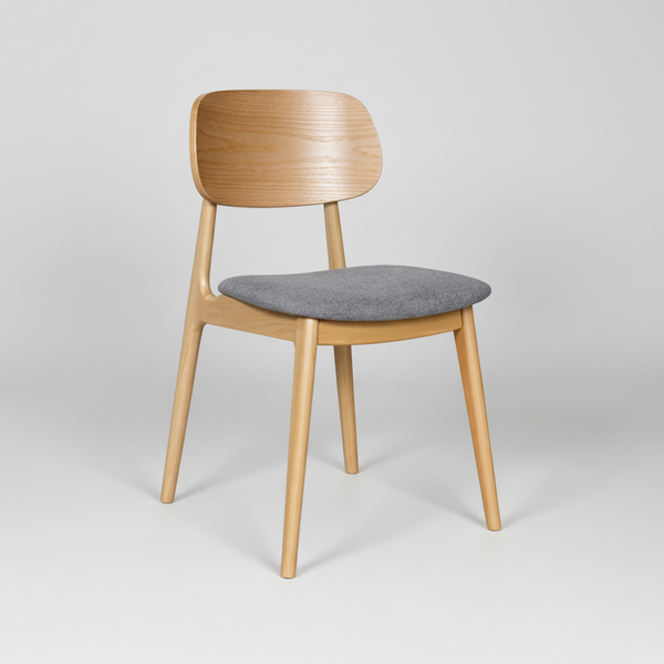 Bowi : Dining Chair Natural Frame Espresso Seat