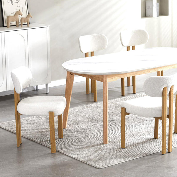 Cancun : Dining Chair with Beige Fabric