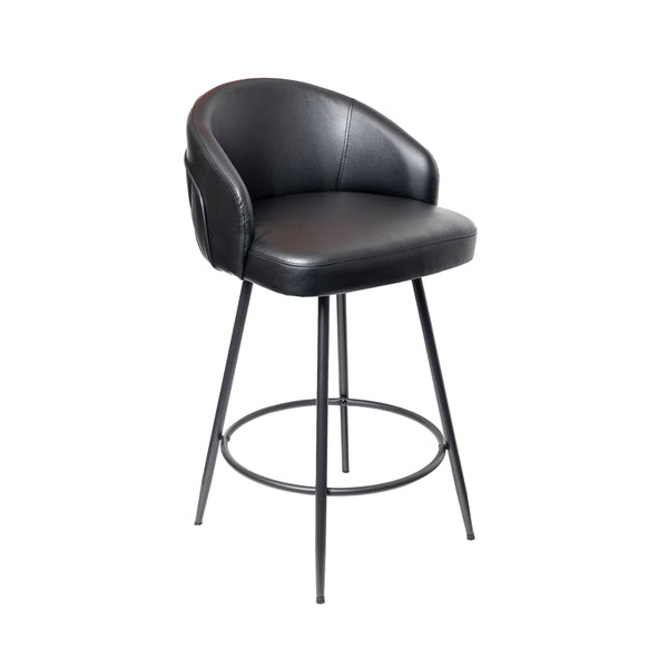 Carey : Bar Stool Black Pu