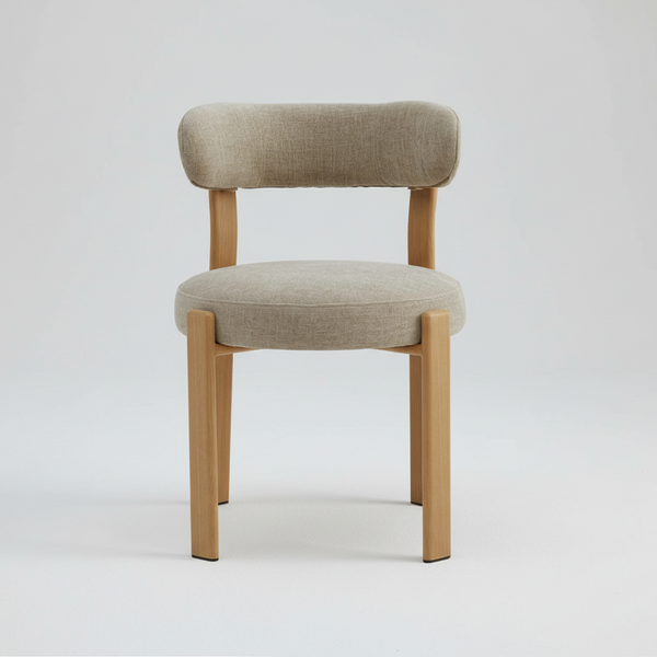 Carmo: Dining Chair Natural - Beige Fabric