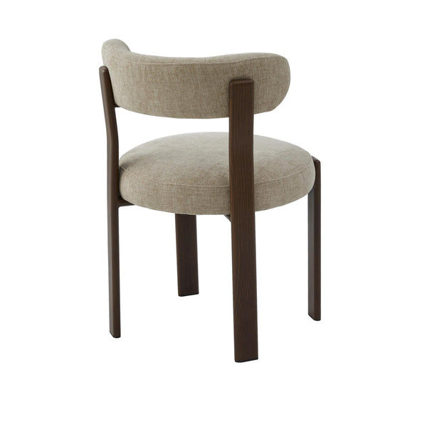 Carmo: Dining Chair Walnut - Beige Fabric