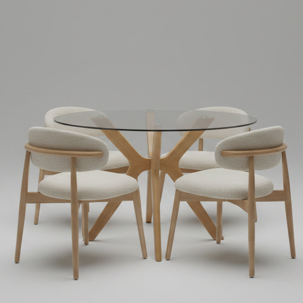Cayman : Round Dining Table with Cleo Chair