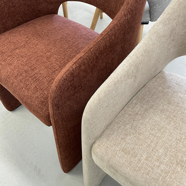 Cento : Dining Chair Rust Fabric