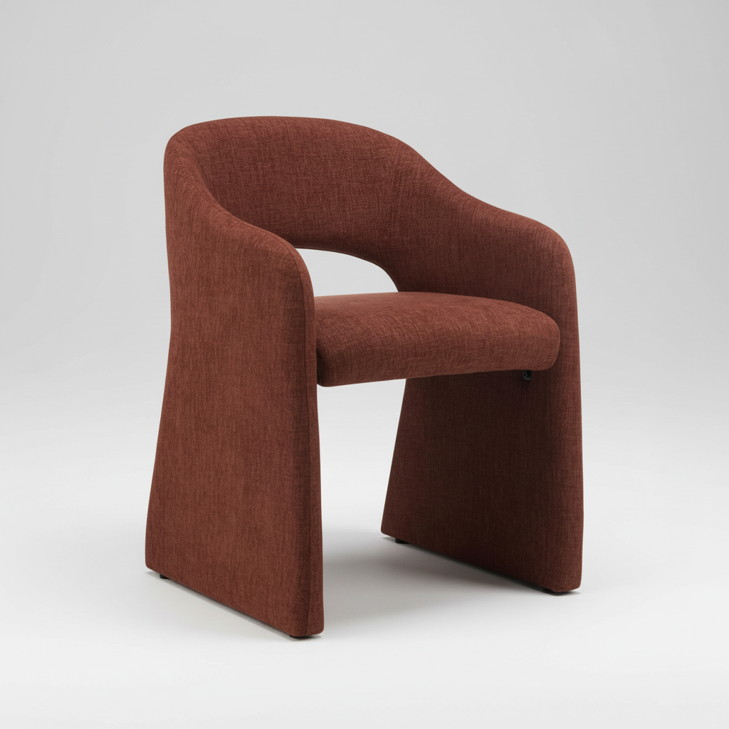 Cento : Dining Chair Rust Fabric