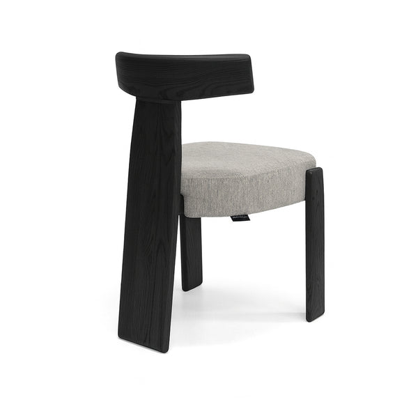 Chloe : Dining Chair Black Frame with Fusion Stone Fabric