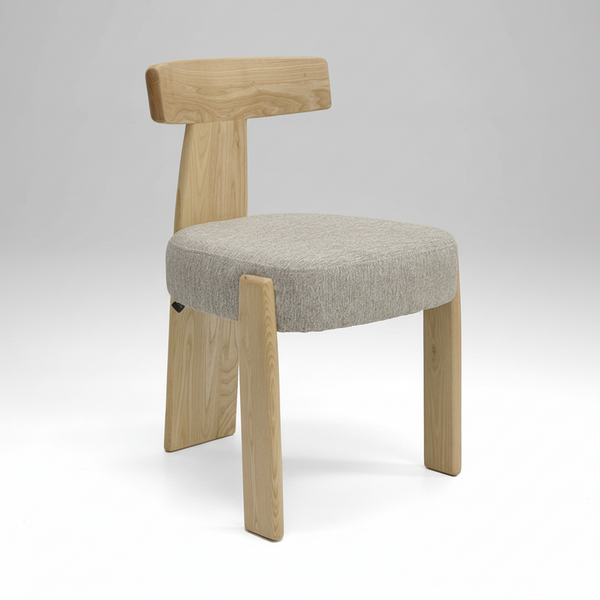 Chloe : Dining Chair Ash Frame with Fusion Stone Fabric