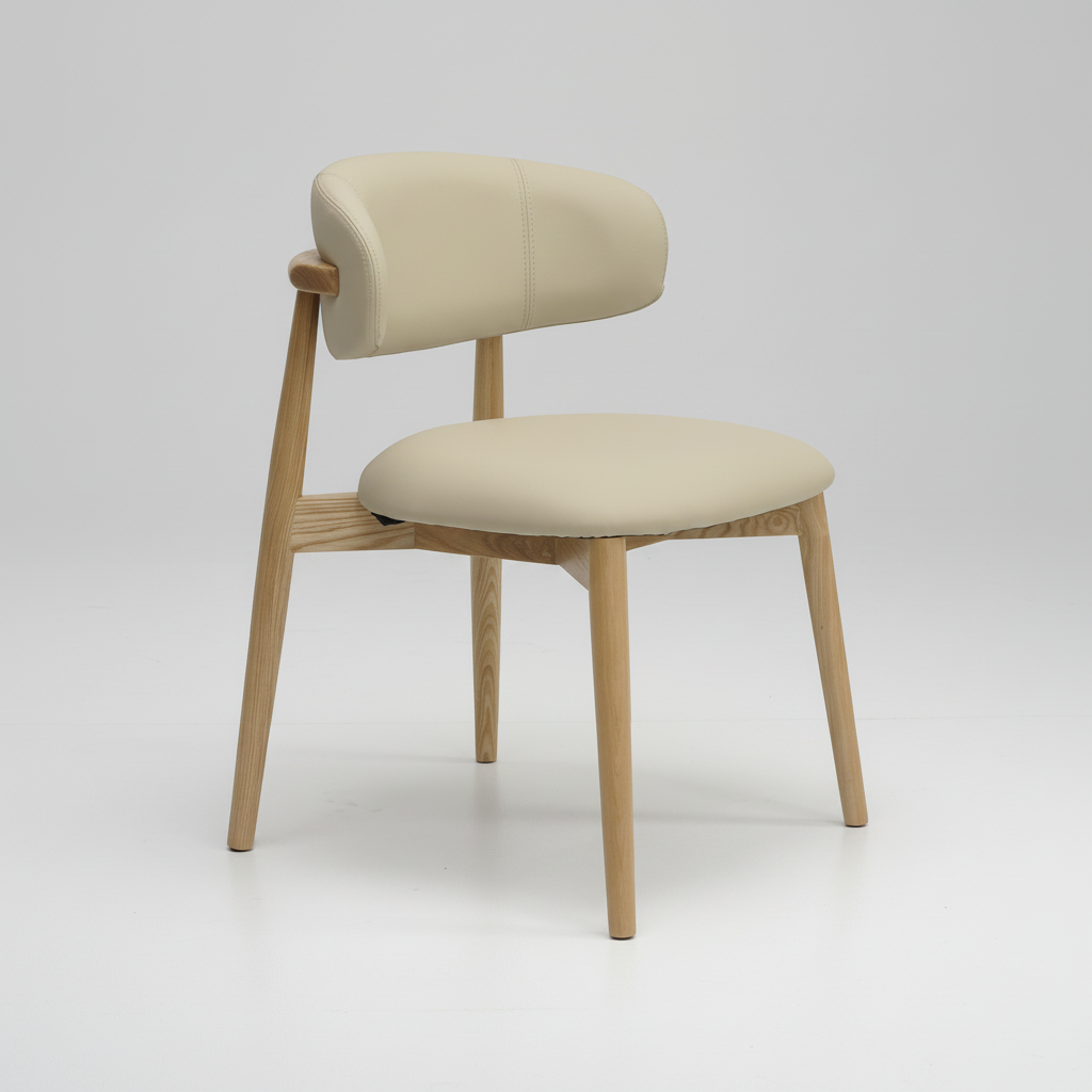 Cleo : Dining Chair Ash Frame with Clay Leather