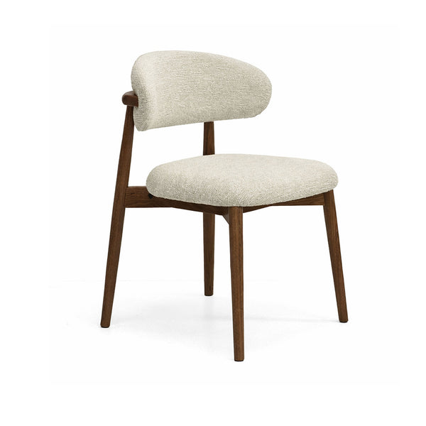 Cleo : Dining Chair Walnut Frame with Canyon Fog Fabric