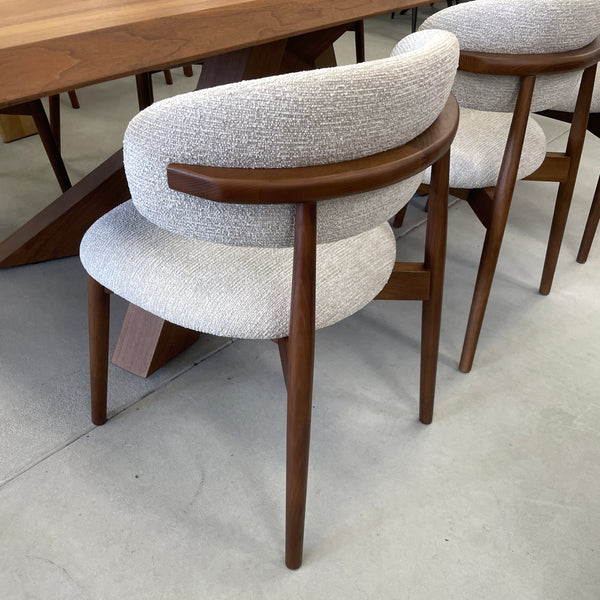 Cleo : Dining Chair Walnut Frame with Canyon Fog Fabric