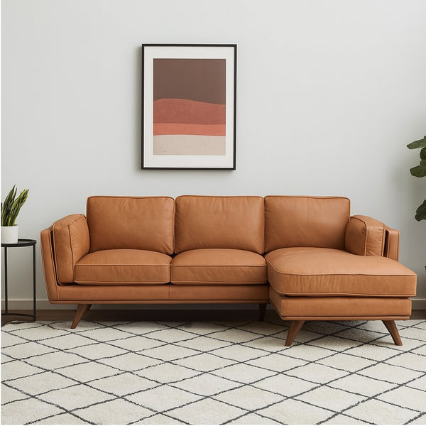 Coco : Chaise Leather Sofa
